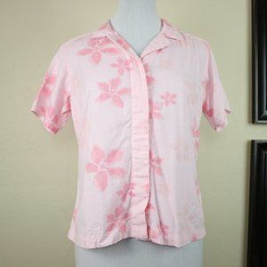 Columbia Brand Pink Collared Button Up Tee Shirt